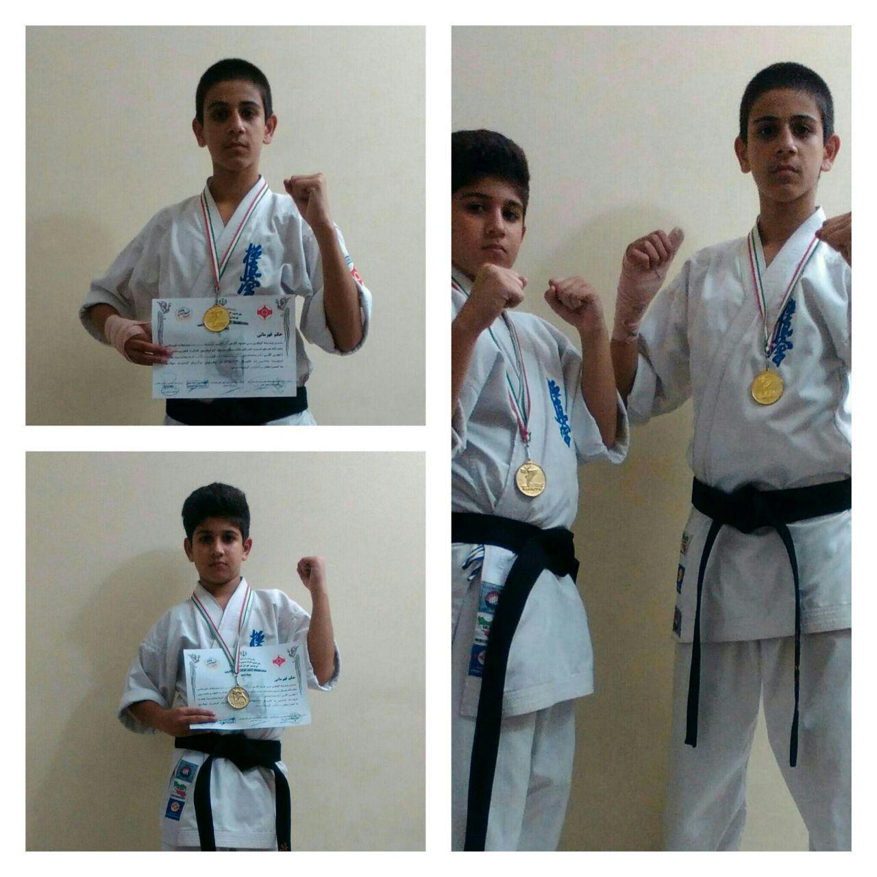 قهرمانی برادران خشنودی گیلاکجانی در مسابقات باشگاهی کاراته استان مازندران